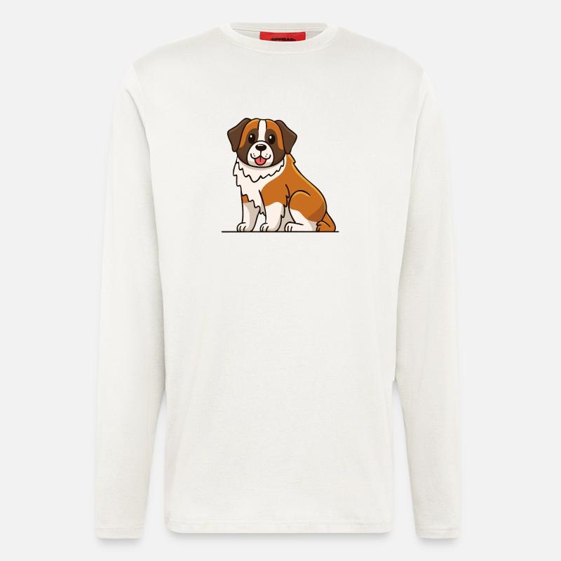 Bernhardiner (Comic) - Langarmshirt - made by SPREAD  - OFF WHITE