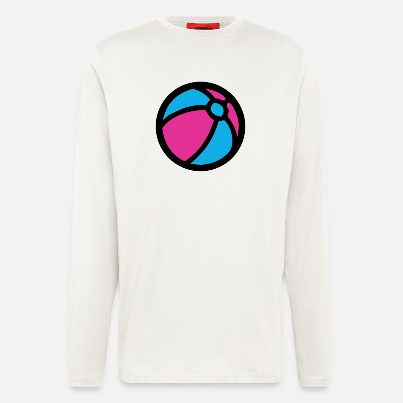Wasserball Strand Sommer Icon - Langarmshirt - made by SPREAD  - OFF WHITE