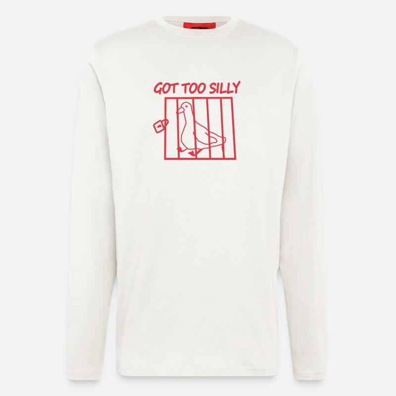 Zu dummer Vogel im Käfig - Langarmshirt - made by SPREAD  - OFF WHITE