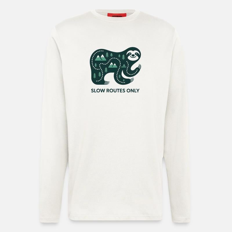 Langsame Routen Nur Elefant - Langarmshirt - made by SPREAD  - OFF WHITE