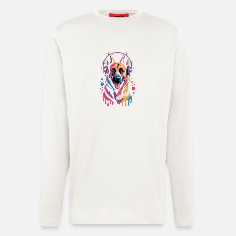 Deutscher Schäferhund - Langarmshirt - made by SPREAD  - OFF WHITE
