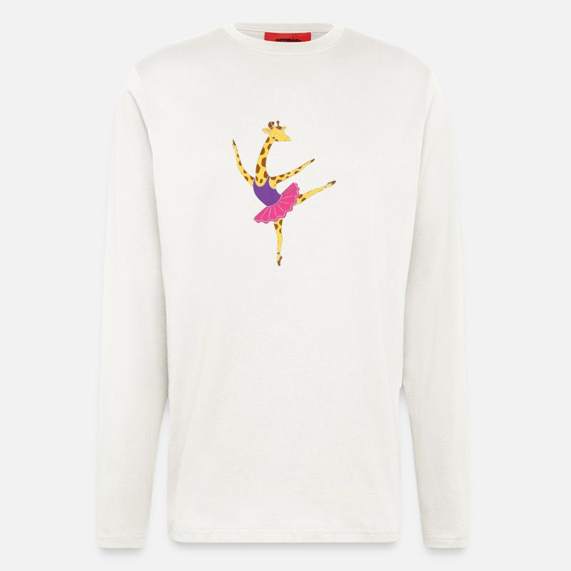 Giraffe Ballet at Pink Tutù - Longsleeve - made by SPREAD  - OFF WHITE