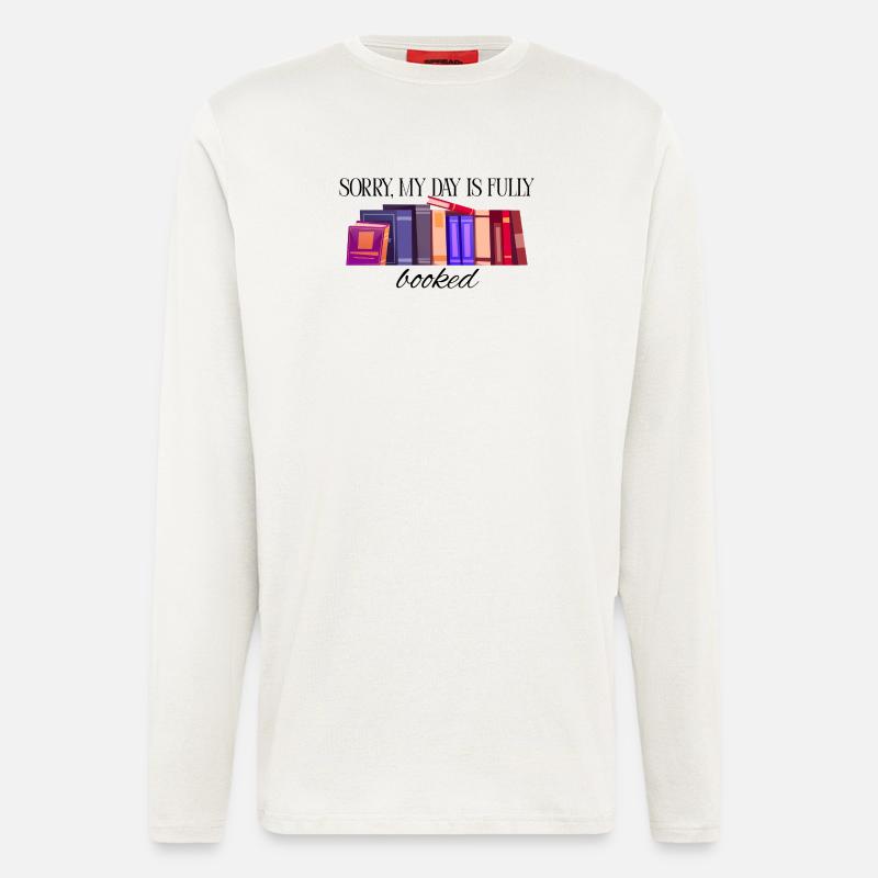 Mon week-end est complet - Manches longues bio décontracté fabriqué en UE - OFF WHITE