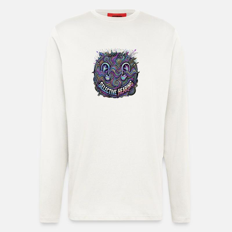 selective hearing - Longsleeve - made by SPREAD  - OFF WHITE