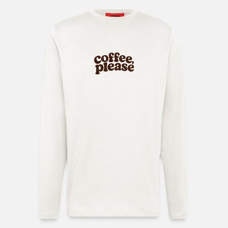 Coffee please Retro Lettering - Longsleeve - made by SPREAD  - OFF WHITE