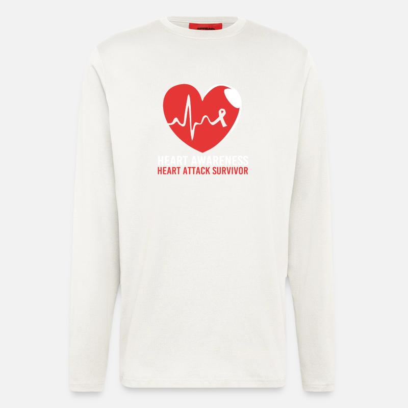 heart attack - Longsleeve - made by SPREAD  - OFF WHITE