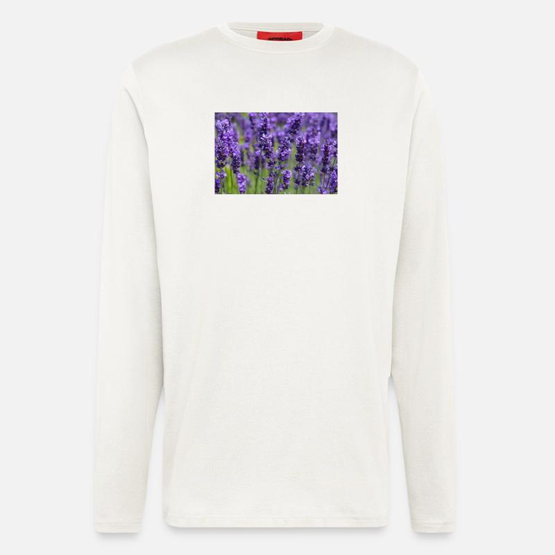 Lavendelfeld-Traumlandschaft - Langarmshirt - made by SPREAD  - OFF WHITE