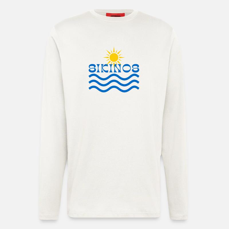Sikonos-Sun Over Blue Waves  - Longsleeve - made by SPREAD  - OFF WHITE