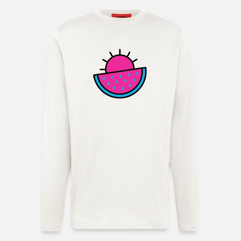Watermelon Sun 90s Pop Art - Longsleeve - made by SPREAD  - OFF WHITE