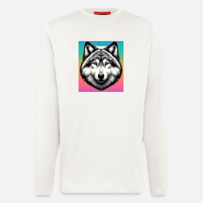 Wolf - Langarmshirt - made by SPREAD - OFF WHITE