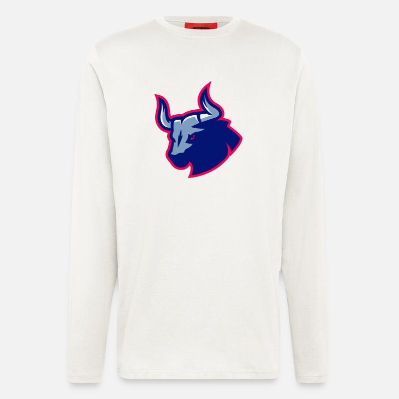 Taurus Blue Neon Outline - Longsleeve - made by SPREAD  - OFF WHITE
