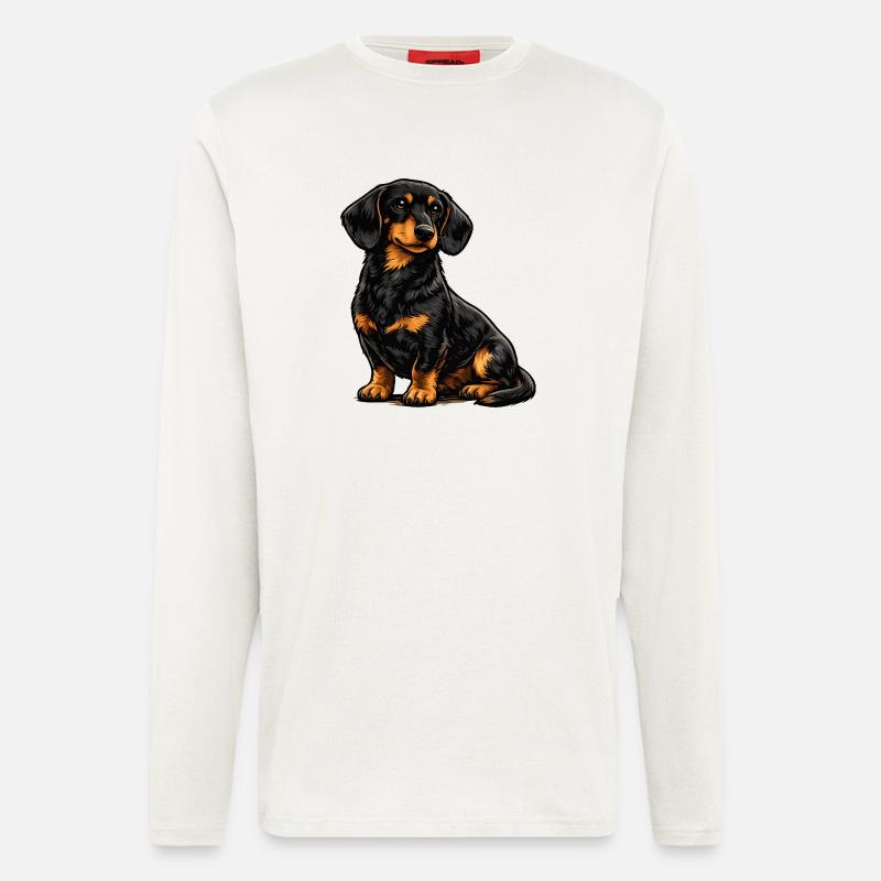 Dackel Hund Haustier - Langarmshirt - made by SPREAD  - OFF WHITE