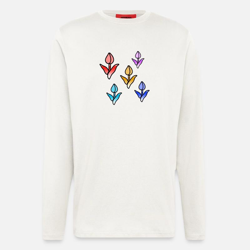 Blumen - Langarmshirt - made by SPREAD - OFF WHITE