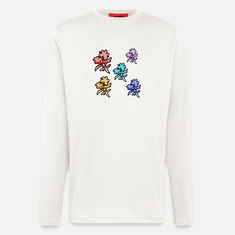 Blumen - Langarmshirt - made by SPREAD  - OFF WHITE