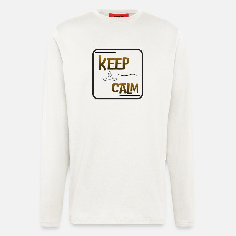 Bleib ruhig - Langarmshirt - made by SPREAD - OFF WHITE