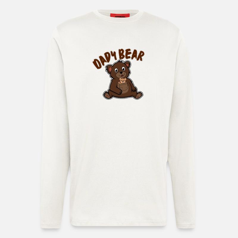 Papa Bear and his Bear - Longsleeve - made by SPREAD  - OFF WHITE