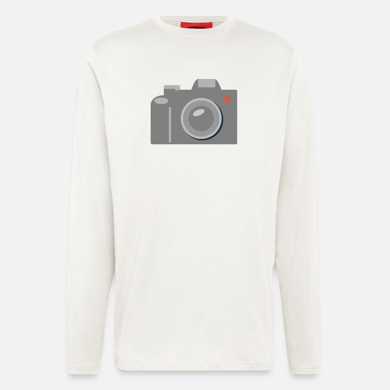 Camera Icon Graphic Gray - Longsleeve - made by SPREAD - OFF WHITE