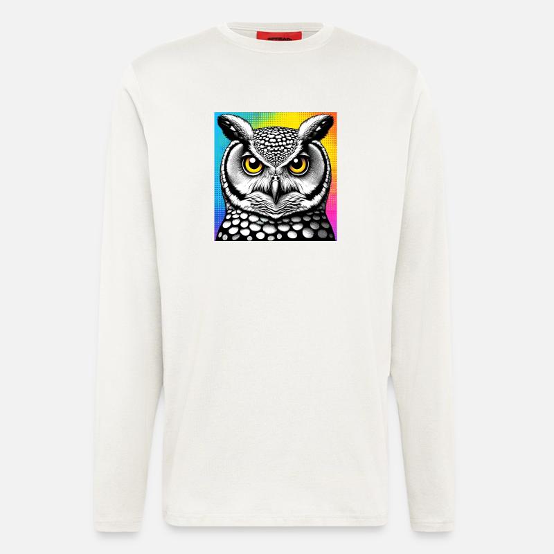 Eule - Langarmshirt - made by SPREAD - OFF WHITE