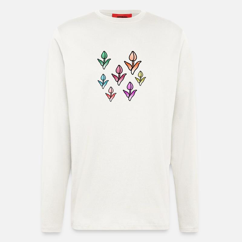 Blumen - Langarmshirt - made by SPREAD  - OFF WHITE