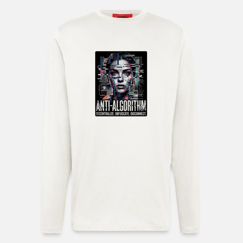 Anti Algorithme - Manches longues bio décontracté fabriqué en UE - OFF WHITE