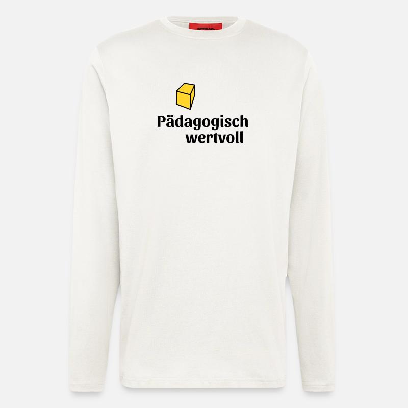 Pädagogisch wertvoll - Langarmshirt - made by SPREAD  - OFF WHITE
