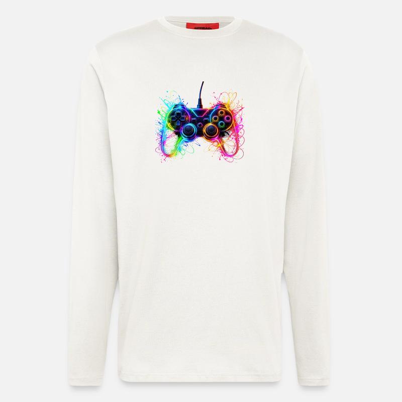 Gaming Controller Gamer - Longsleeve - made by SPREAD  - OFF WHITE