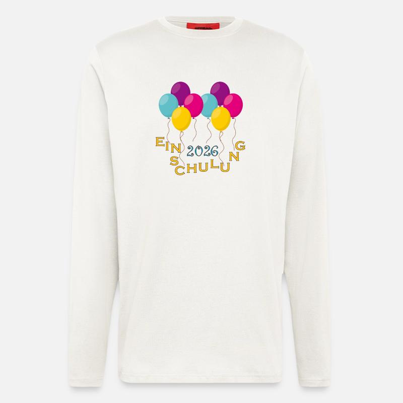 Bunte Ballons Einschulung - Langarmshirt - made by SPREAD  - OFF WHITE