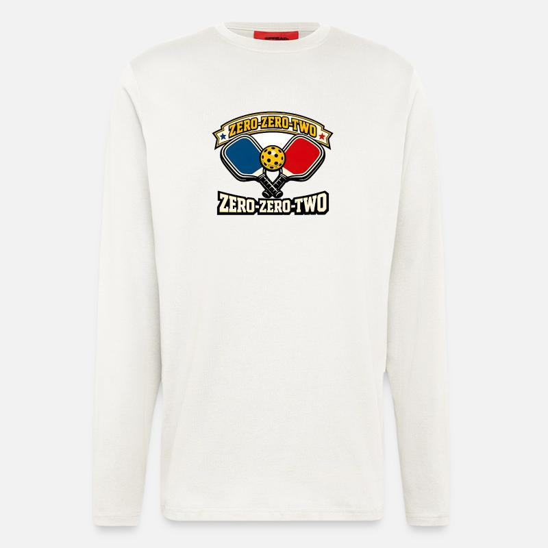 Zero-Zero-Two Paddelball Emblem - Langarmshirt - made by SPREAD - OFF WHITE