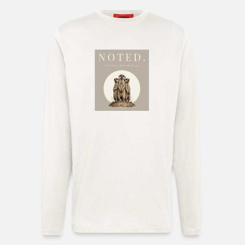 Noted Funny Meerkat - Langarmshirt - made by SPREAD - OFF WHITE