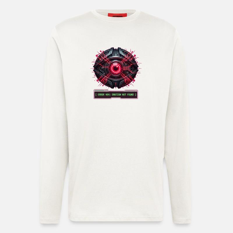 Cyberpunk Techwear Error 404 - Longsleeve - made by SPREAD  - OFF WHITE
