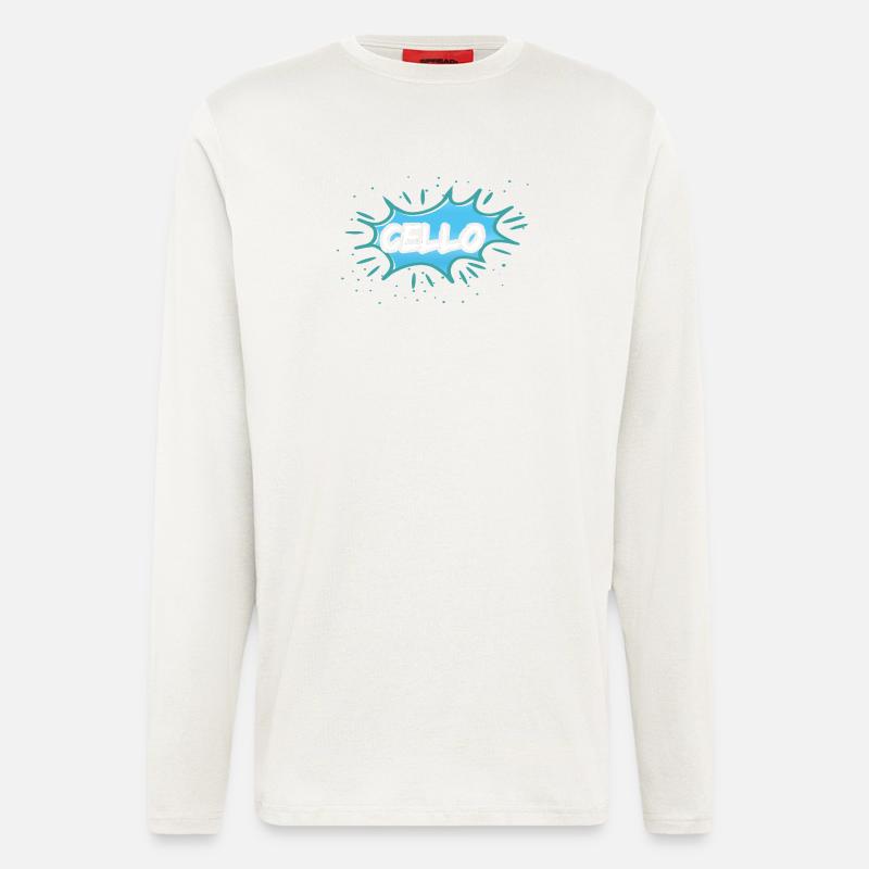 Geschenk Cello - Langarmshirt - made by SPREAD - OFF WHITE