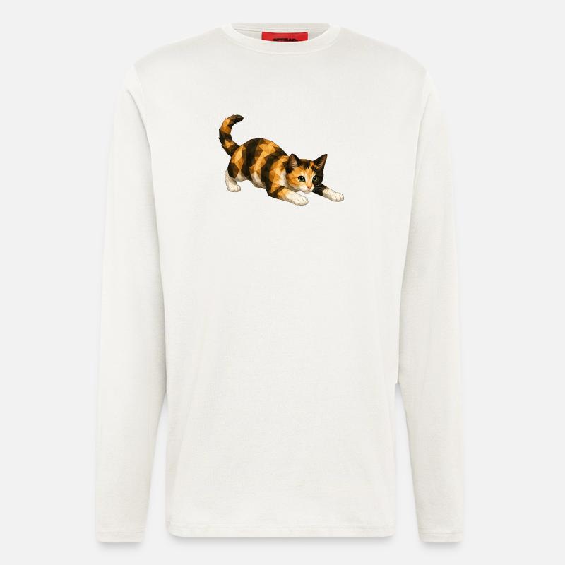 Emmi PolygonCat Art - Longsleeve - made by SPREAD  - OFF WHITE