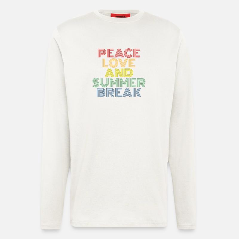 Peace Love Summer Break - Longsleeve - made by SPREAD - OFF WHITE