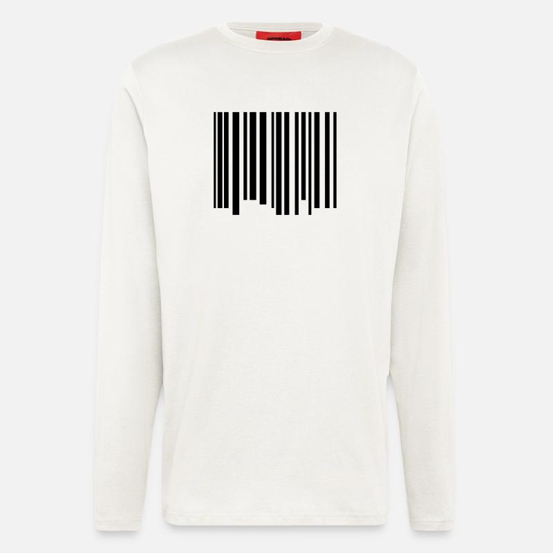 code barres - Manches longues bio décontracté fabriqué en UE - OFF WHITE