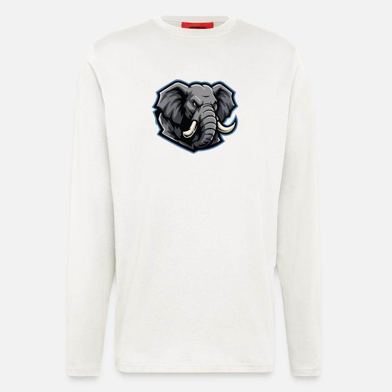 Elephant Head Mascot Logo - Longsleeve - made by SPREAD  - OFF WHITE
