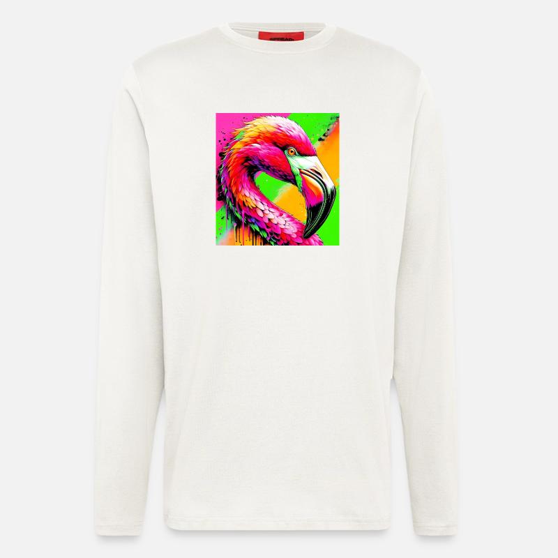 Flamingo - Langarmshirt - made by SPREAD - OFF WHITE