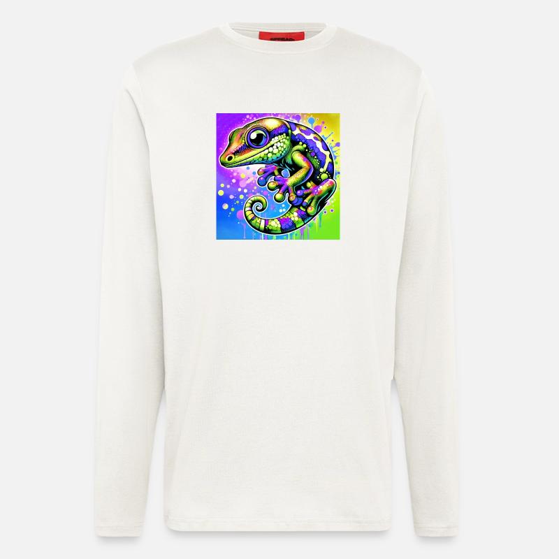 Gecko - Langarmshirt - made by SPREAD - OFF WHITE