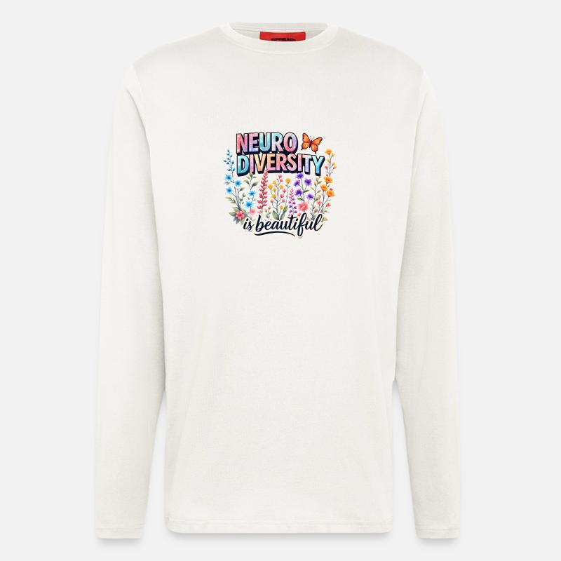 Neurodiversity is beautiful Bloom - Langarmshirt - made by SPREAD  - OFF WHITE