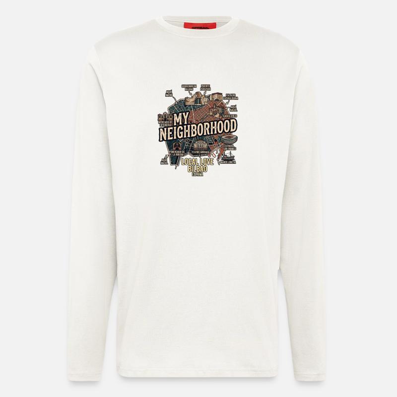 Bilbao Bewohner - Langarmshirt - made by SPREAD - OFF WHITE