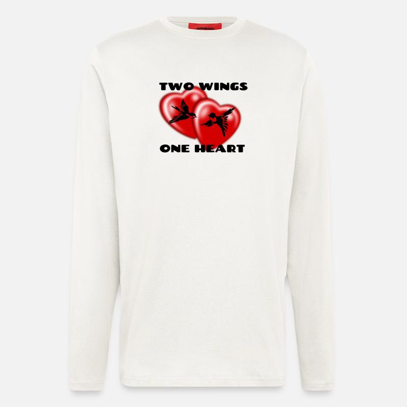 Two_Wings_One_Heart - Longsleeve - made by SPREAD  - OFF WHITE