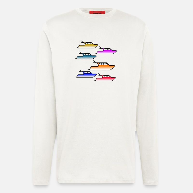 Motorboote - Langarmshirt - made by SPREAD - OFF WHITE