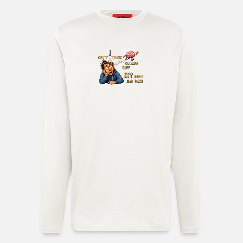 Thinking Offline - My Brain Has Quit - Longsleeve - made by SPREAD  - OFF WHITE