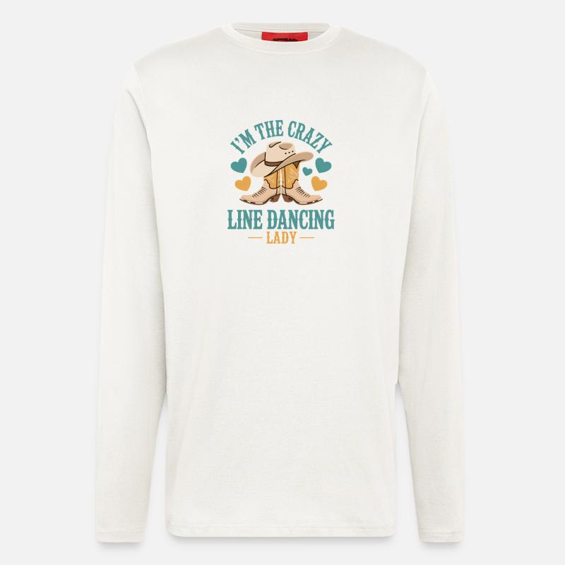 Line Dance Line Dancing Gift - Longsleeve - made by SPREAD  - OFF WHITE