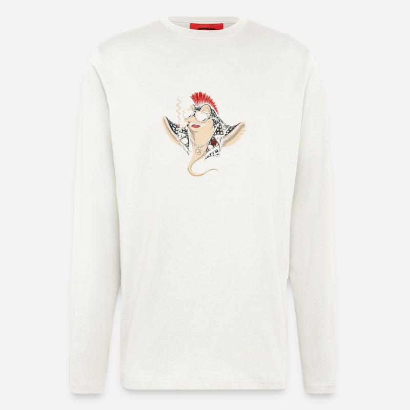 Punk Rays with Mohawk Sunglasses - Longsleeve - made by SPREAD - OFF WHITE