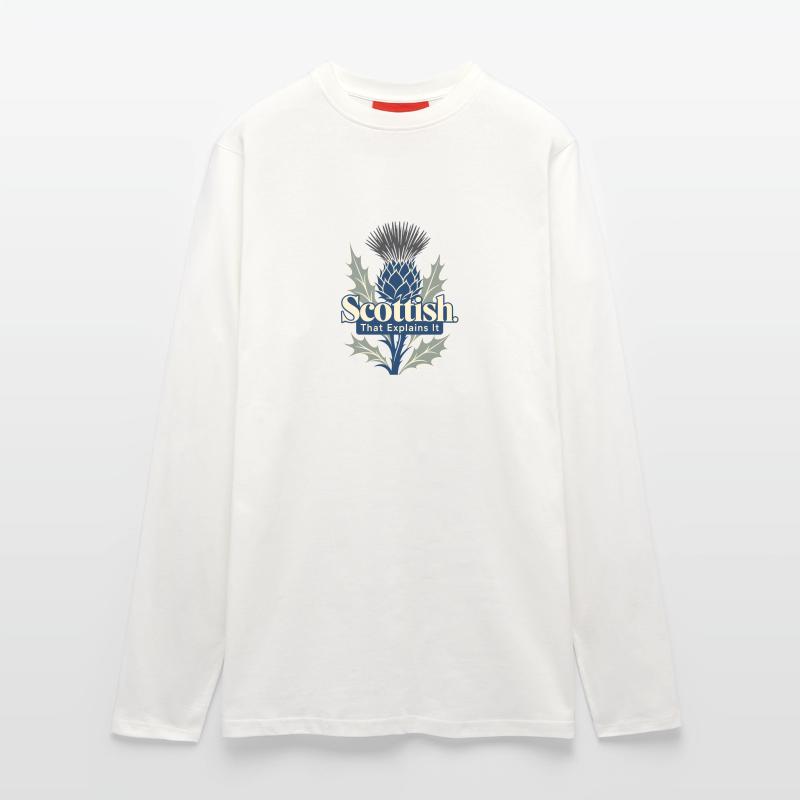Scottish That Explains It Funny Scot Pride Thistle Langarmshirt - made by SPREAD 