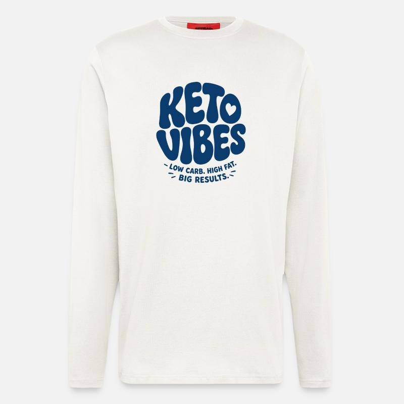 Keto Vibes Low Carb High Fat - Longsleeve - made by SPREAD  - OFF WHITE