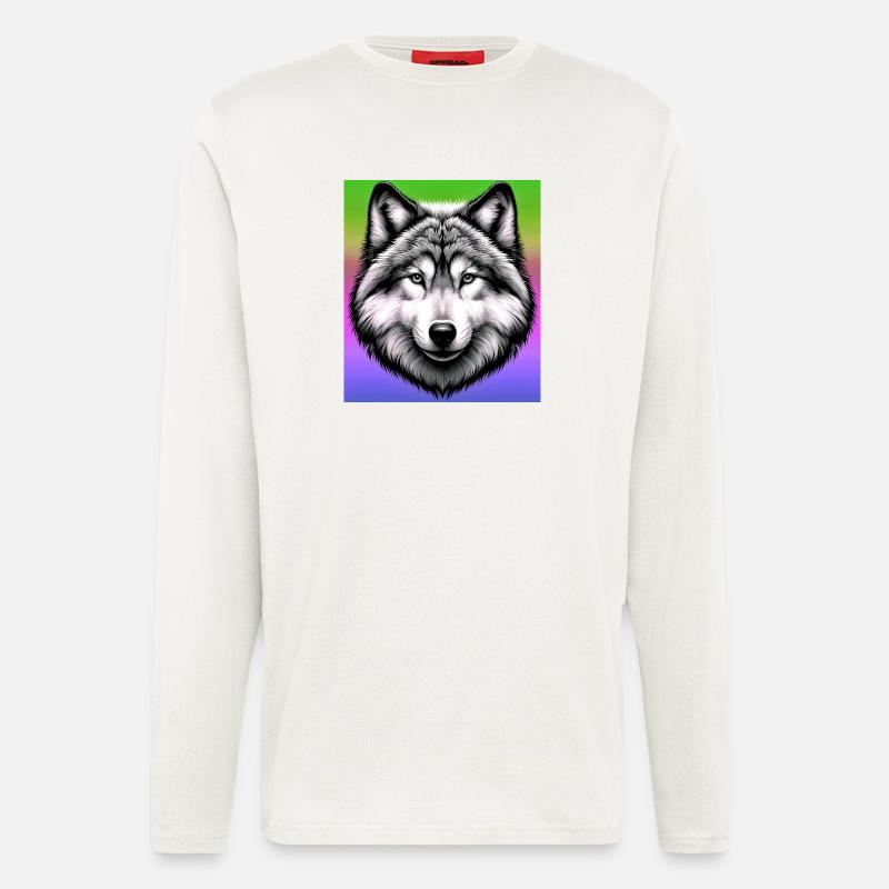 Wolf - Langarmshirt - made by SPREAD - OFF WHITE