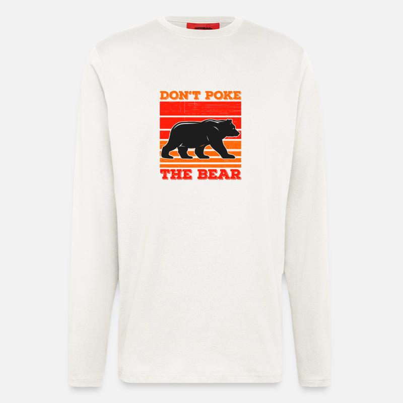 Ne Pas Taquiner L’Ours - Manches longues bio décontracté fabriqué en UE - OFF WHITE