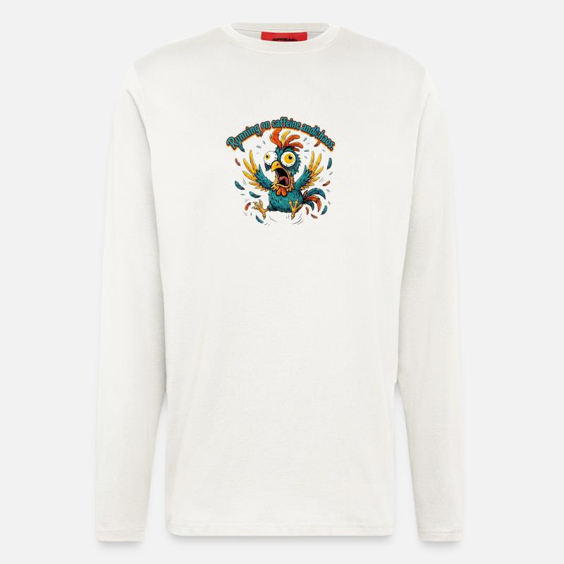 Coffee and chaos tap design - Longsleeve - made by SPREAD  - OFF WHITE