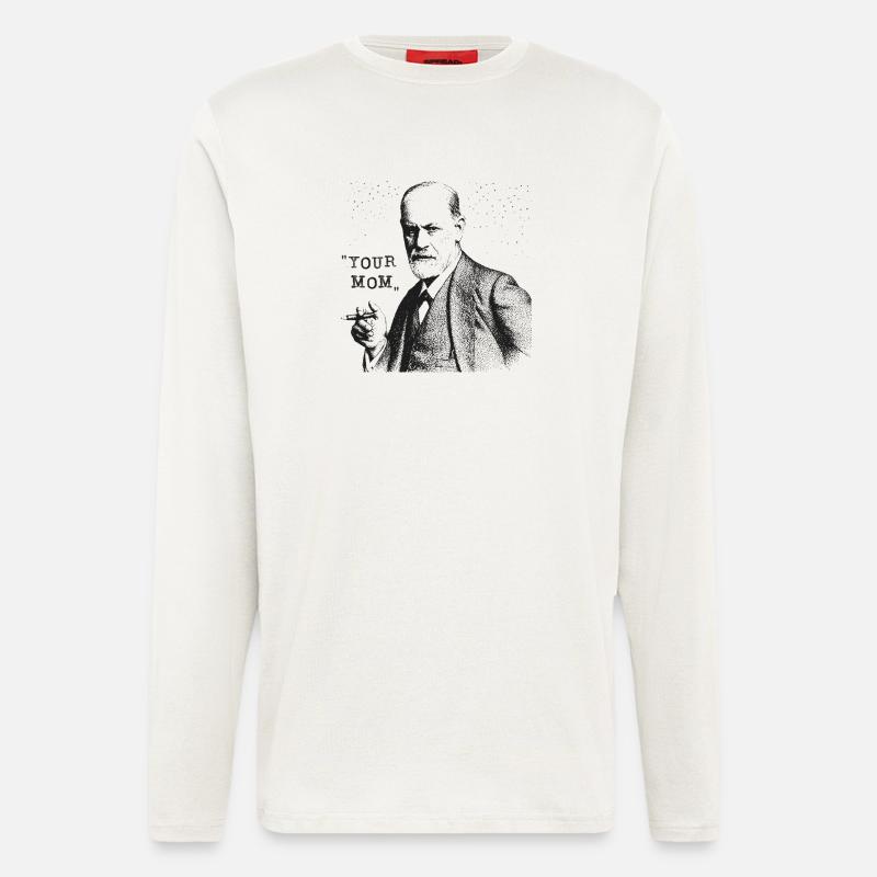 Your Mom - Siegmund Freud Statement - Longsleeve - made by SPREAD - OFF WHITE